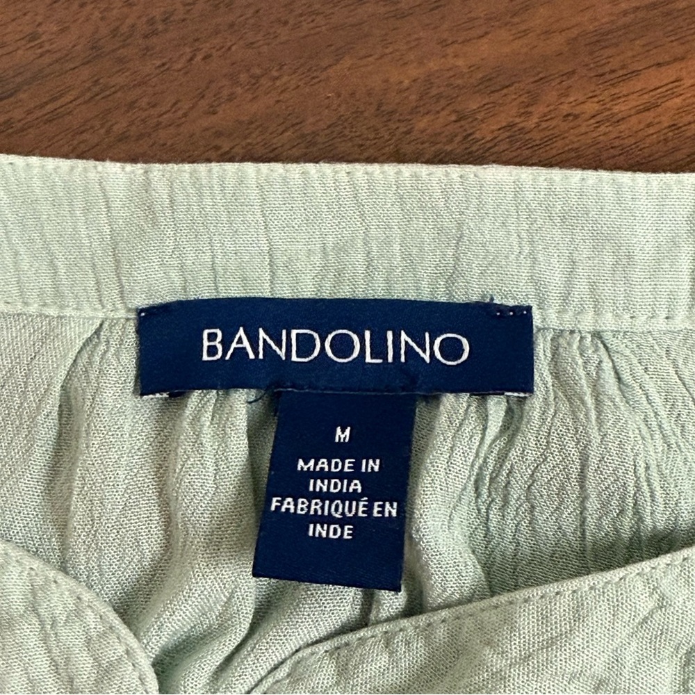 Bandolino Mint Green Button Blouse Tunic Top Size M - Picture 5 of 8
